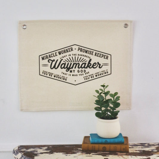 waymaker canvas wall flag