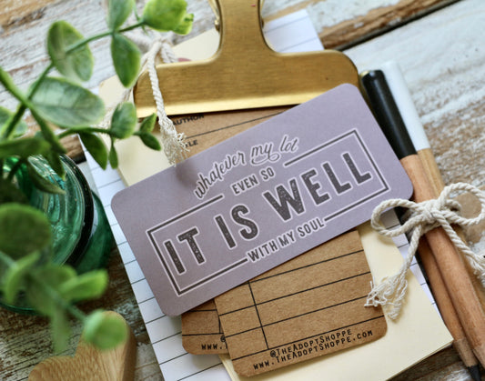 whatever my lot even so it is well with my soul hymn (brown) #TheAdoptShoppecard