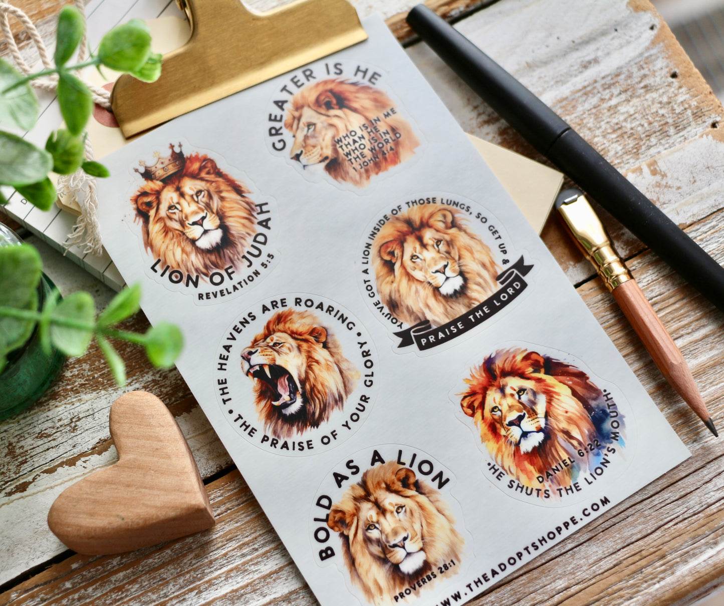 LION waterproof vinyl sticker decal sheet