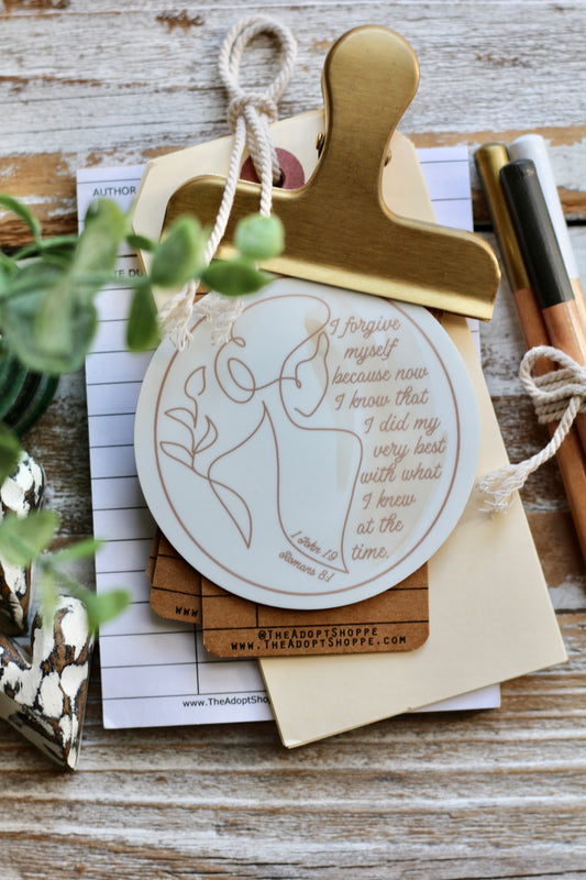 Forgive myself (1 John 1:9 • Romans 8:1) waterproof vinyl sticker decal