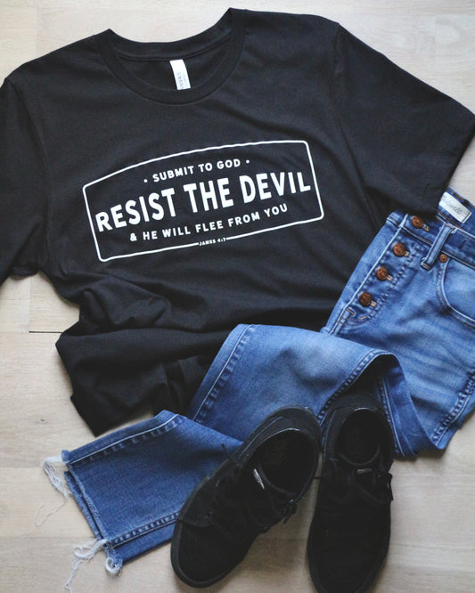 resist the devil unisex cotton t-shirt