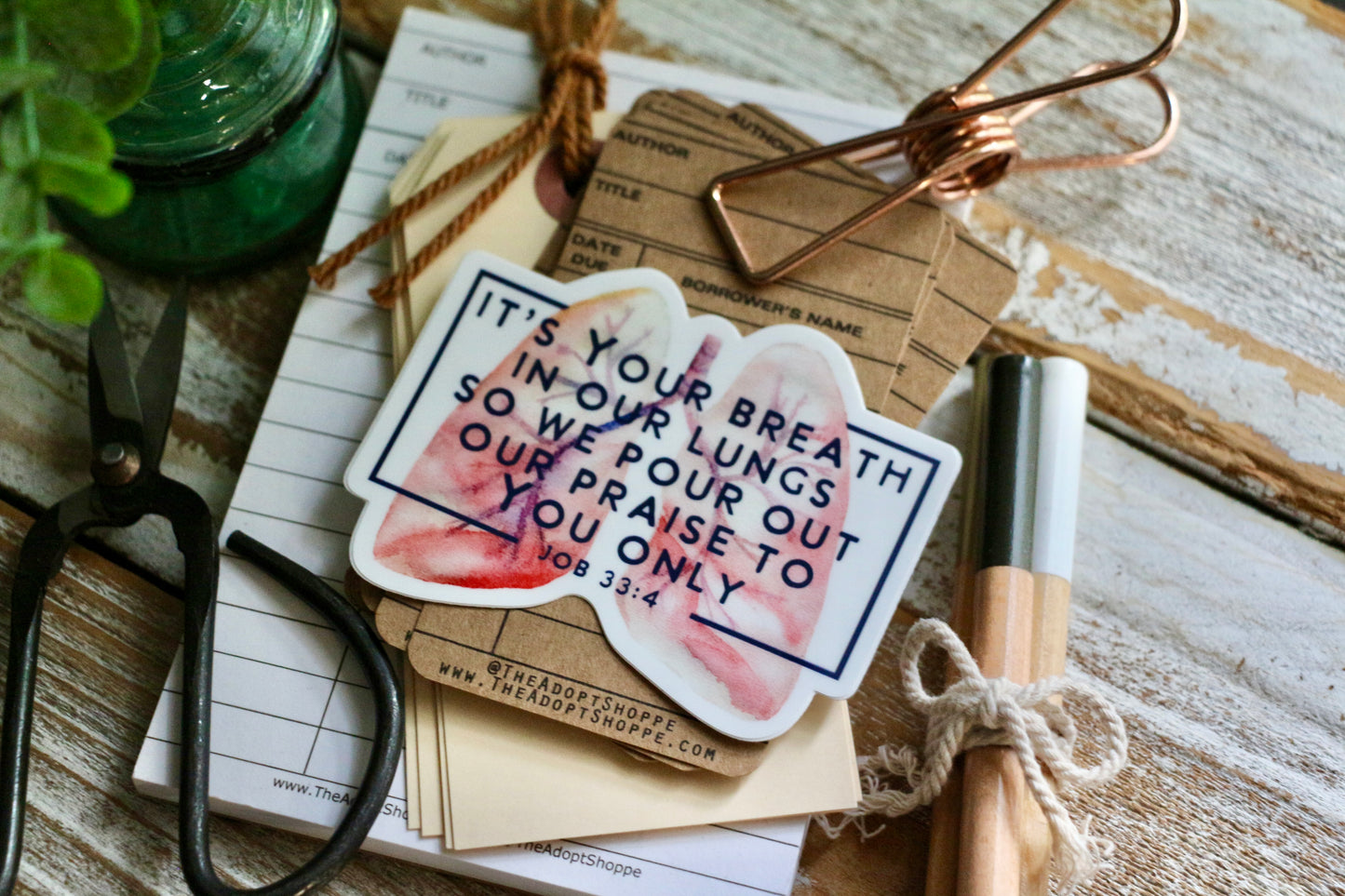 Breath in our lungs praise waterproof vinyl sticker decal