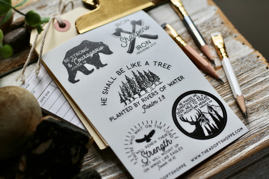 manly #2 waterproof vinyl sticker decal sheet