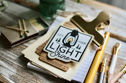 let your light shine lantern (Matthew 5:16) waterproof vinyl sticker decal