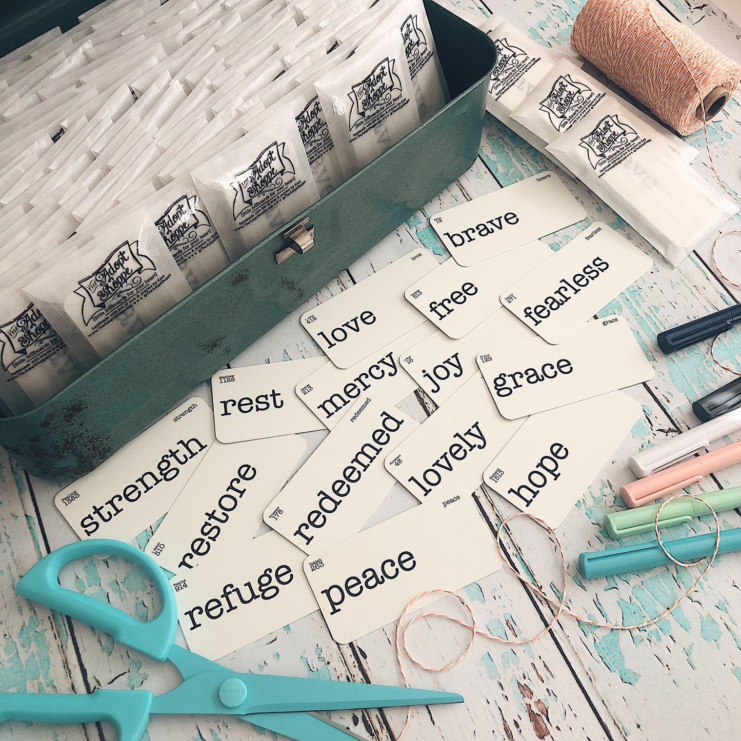 vintage inspired mini flashcards