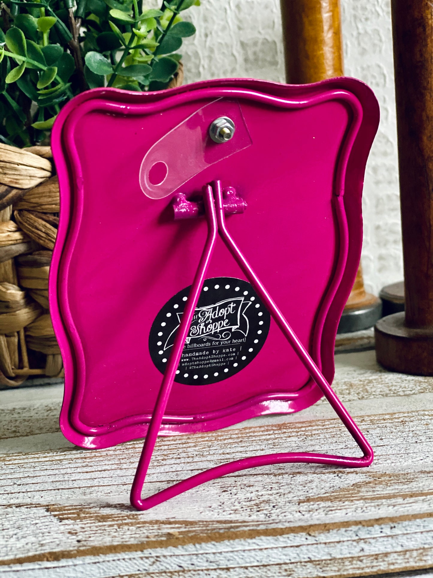 clip frame (pink floral) to be purchased with #TheAdoptShoppecards