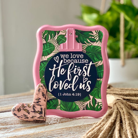 metal clip frame (pink monstera plant) to be purchased with #TheAdoptShoppecards