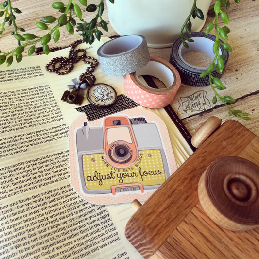 adjust your focus vintage camera #TheAdoptShoppecard