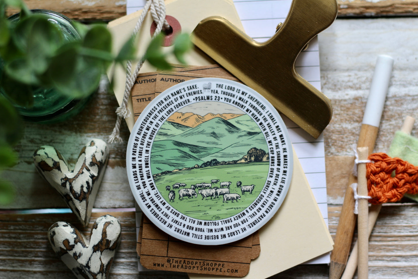 the Lord is my shepherd (Psalms 23) vinyl sticker