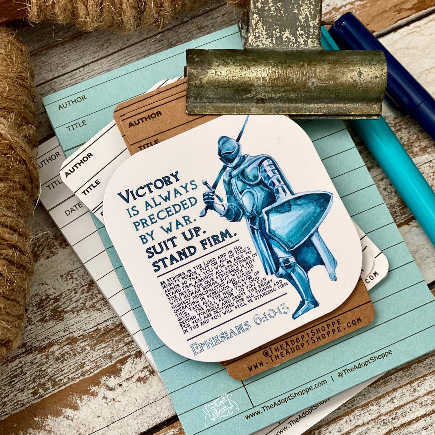 armor of God (Ephesians 6:10-13) #TheAdoptShoppecard