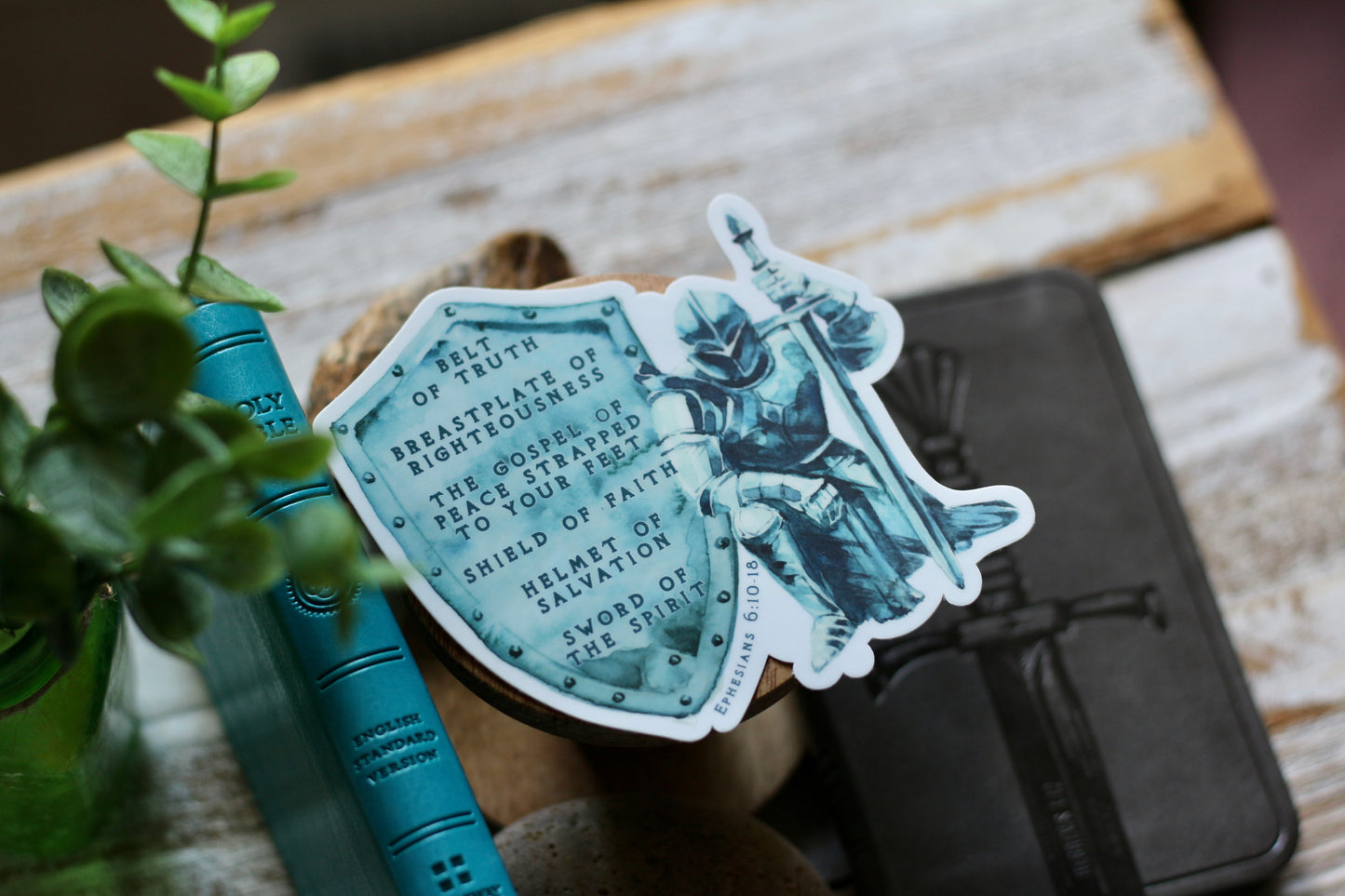 armor of God list (Ephesians 6:10-18) vinyl sticker