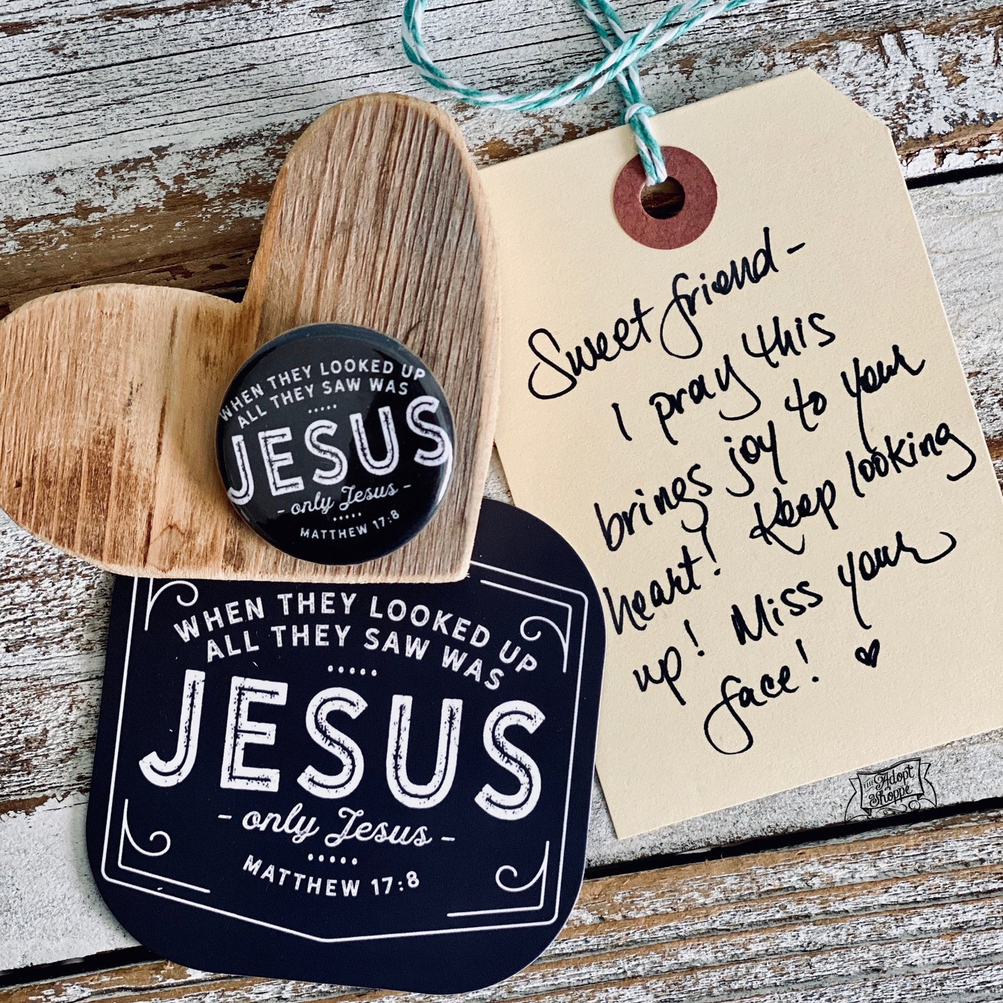 when they looked up they saw ONLY JESUS #TheAdoptShoppecard