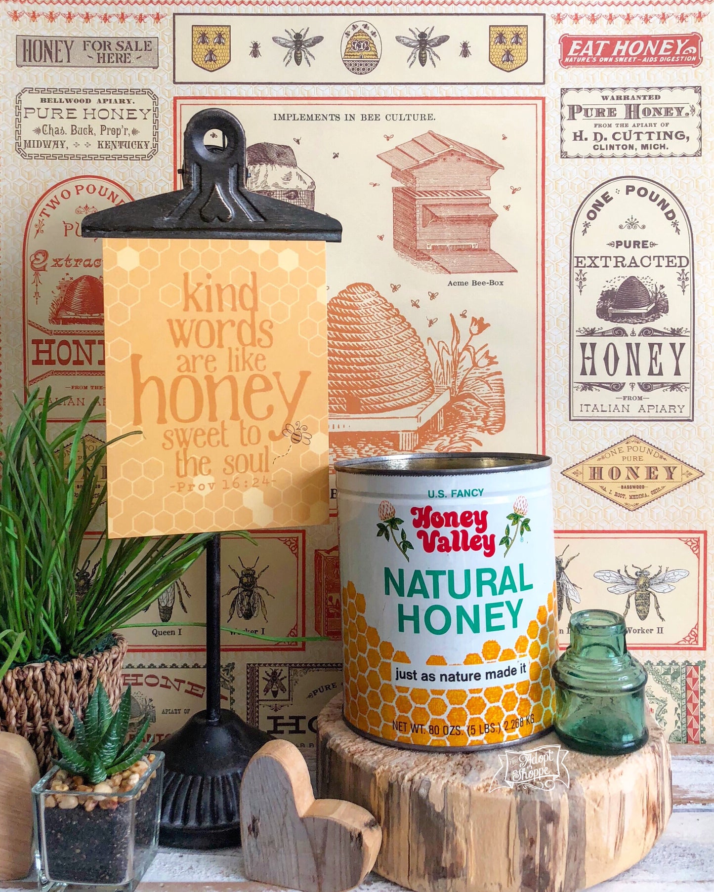 kind words are like honey 5"x7" print
