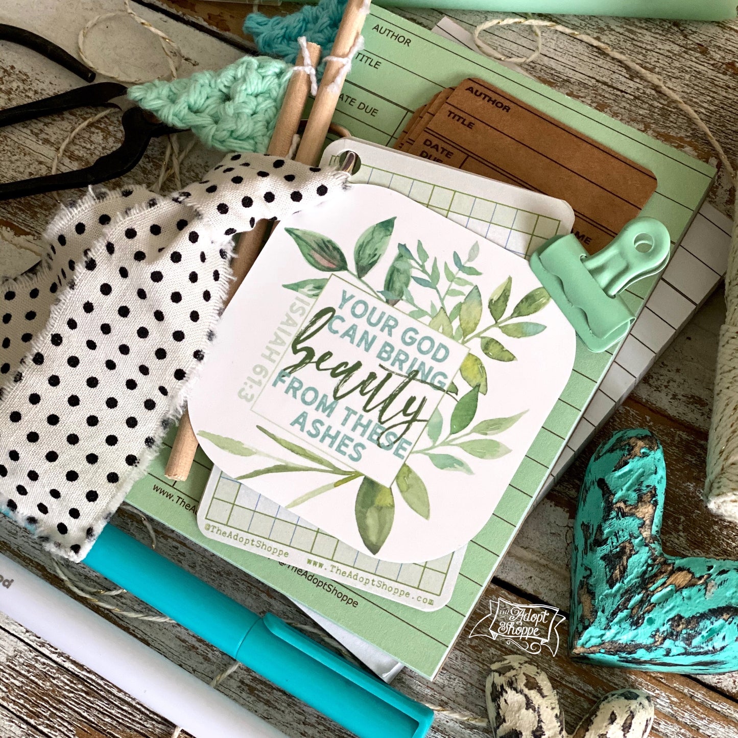 your God can bring beauty from these ashes (Isaiah 61:3) #TheAdoptShoppecard