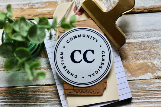 CLASSICAL • CHRISTIAN • COMMUNITY Classical Conversations waterproof vinyl sticker
