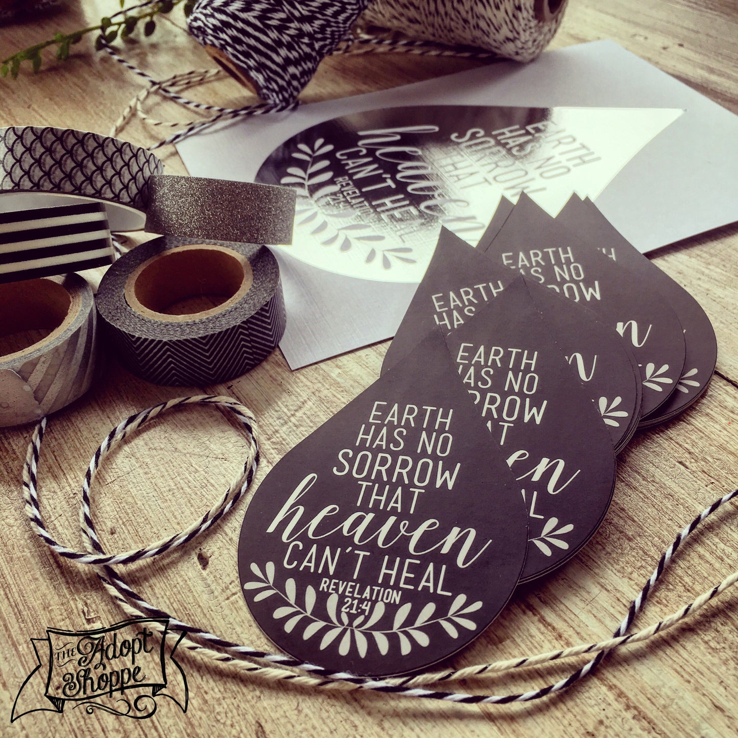 earth has no sorrow that heaven can't heal teardrop #TheAdoptShoppecard