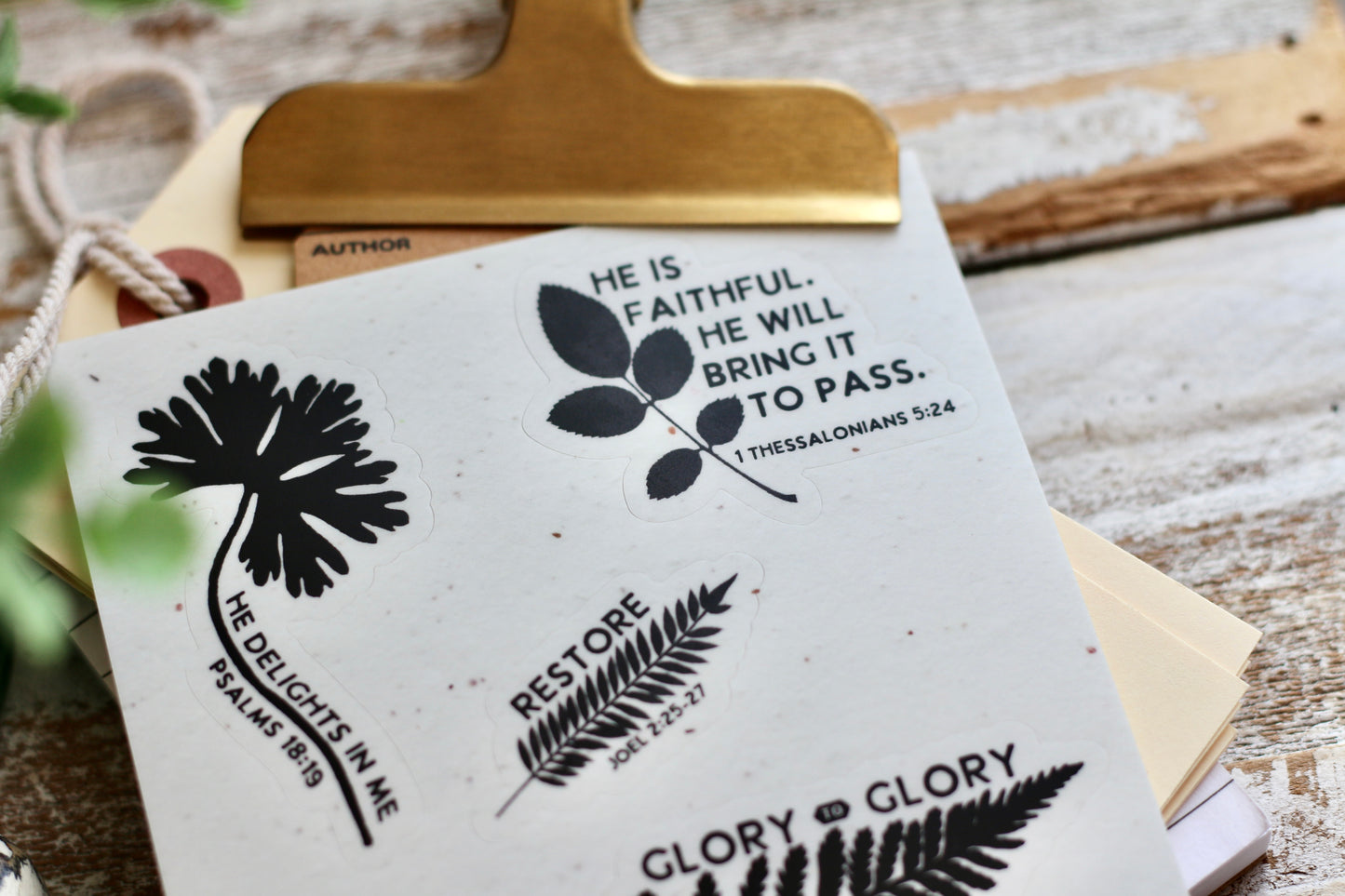 black flora free indeed waterproof vinyl sticker decal sheet