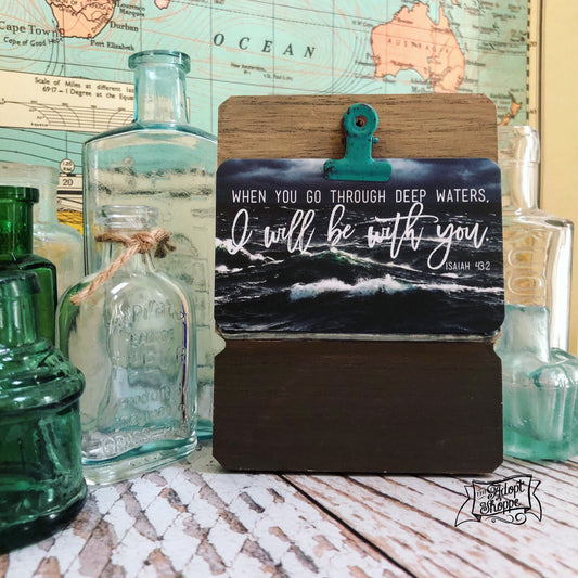 when you go through deep waters, I will be with you (Isaiah 43:2) #TheAdoptShoppecard