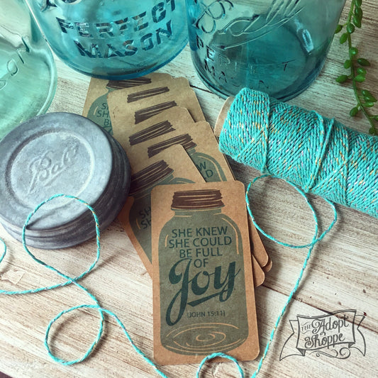 full of joy mason jar #TheAdoptShoppecard (kraft)