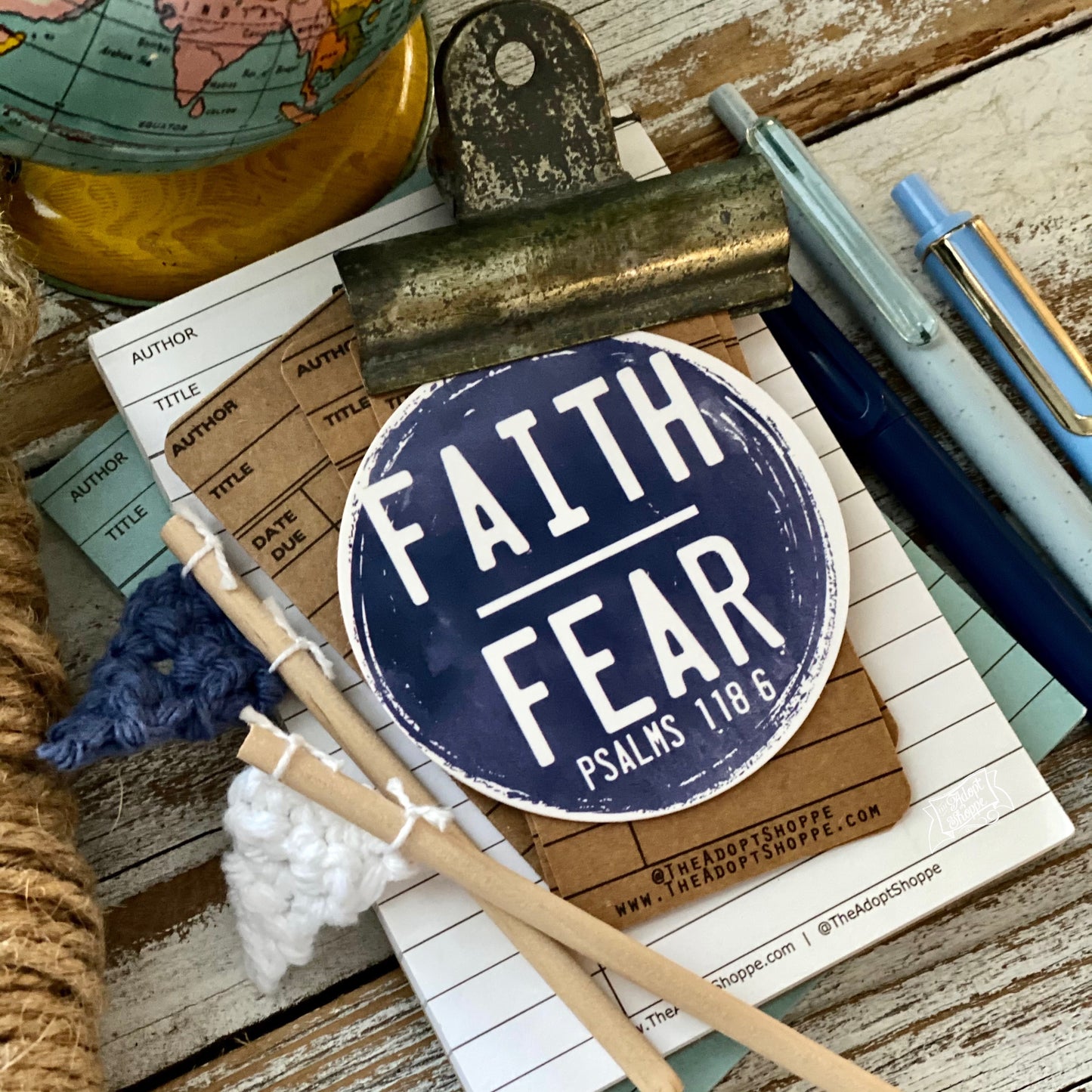 faith over fear navy (Psalms 118:6) #TheAdoptShoppecard