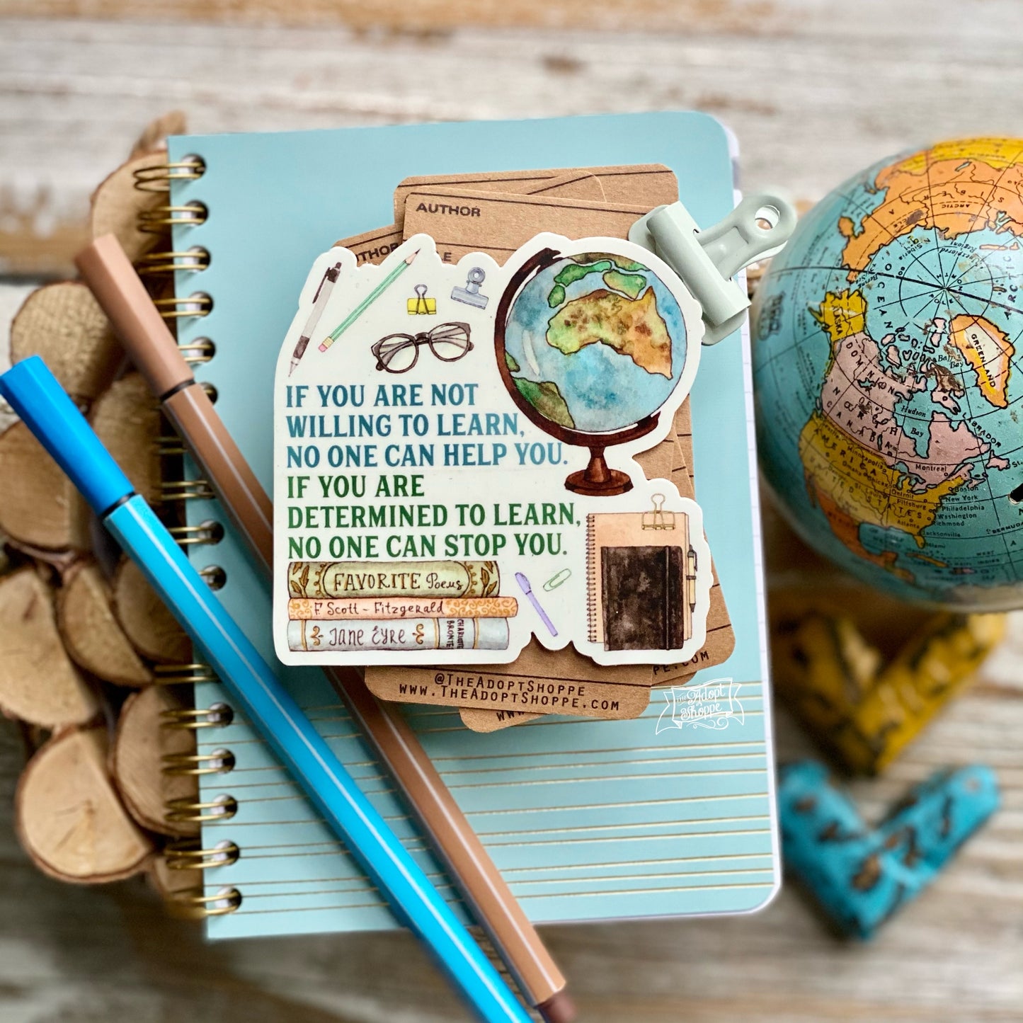 if you are determined to learn no one can stop you school vinyl sticker
