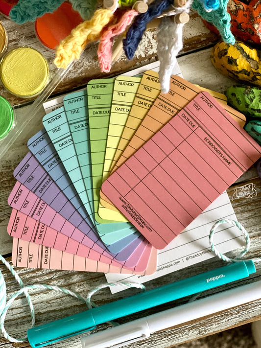RAINBOW mini library card pack
