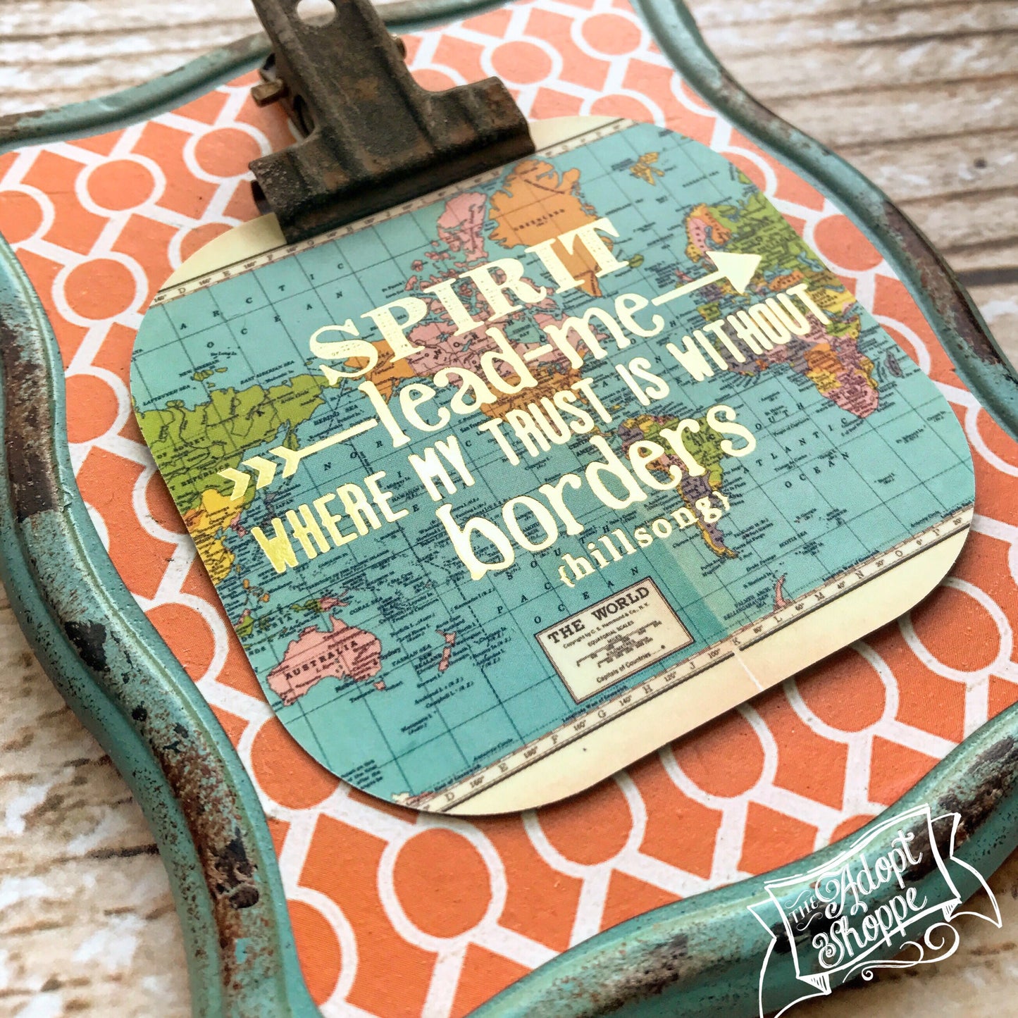 gold foil Spirit lead me #TheAdoptShoppecard