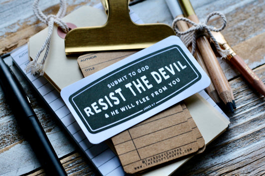 resist the devil & he will flee from you (James 4:7) #TheAdoptShoppecard