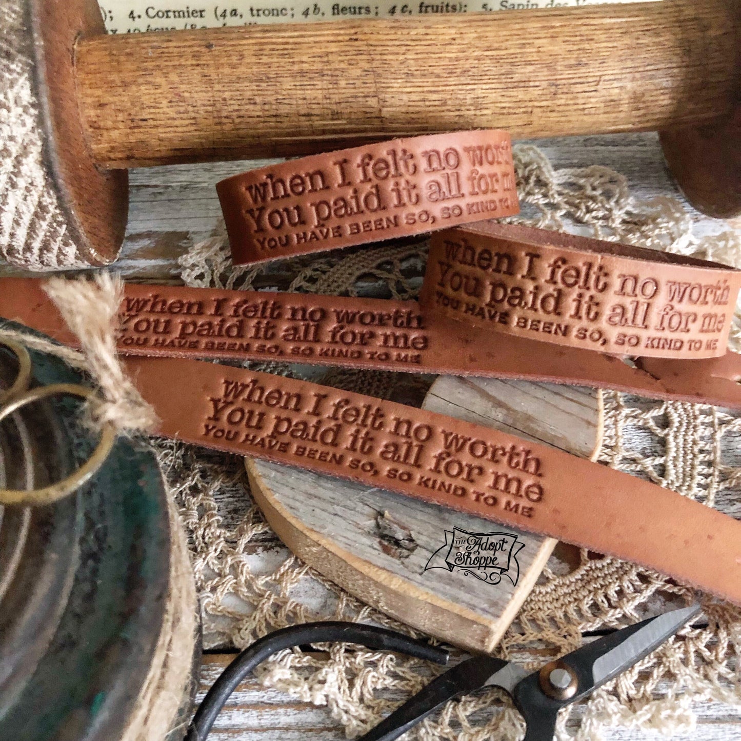 when I felt no worth You paid it all for me (camel/natural) reckless love leather cuff