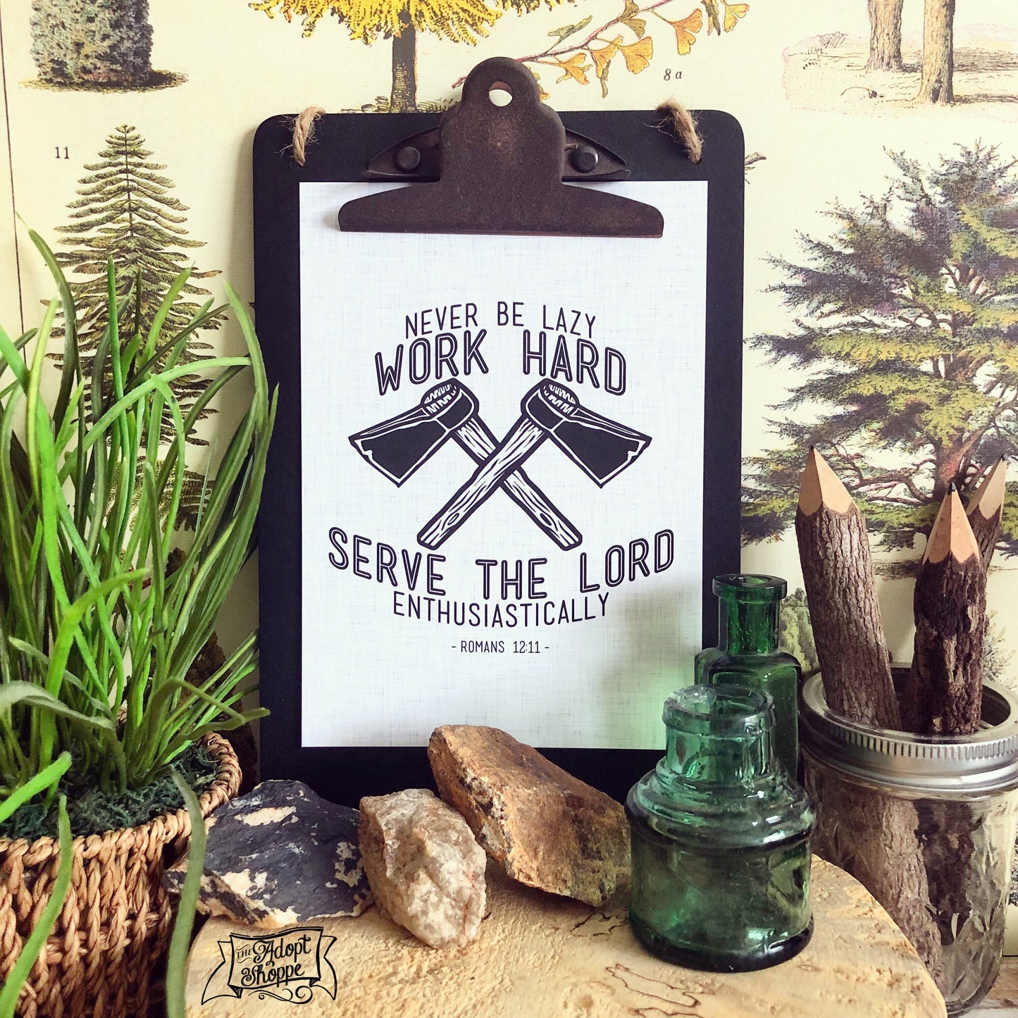 serve the Lord enthusiastically 5"x7" print