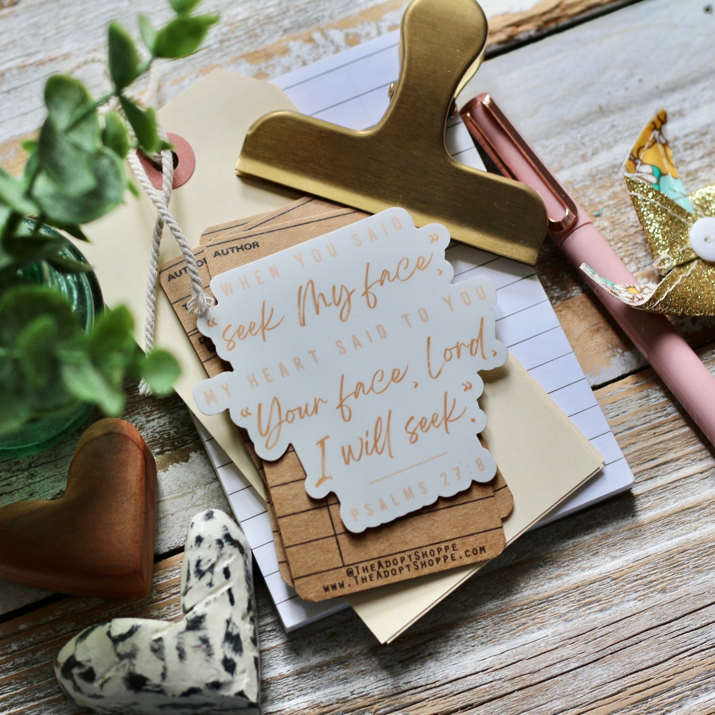 Your face, Lord, I will seek (Psalms 27:8) vinyl sticker