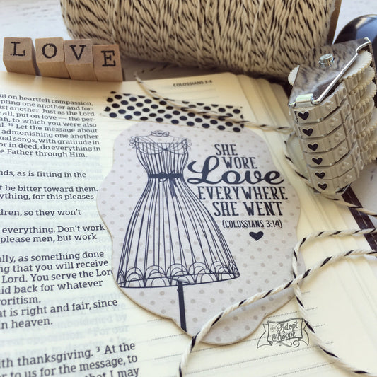 she wore love everywhere she went #TheAdoptShoppecard