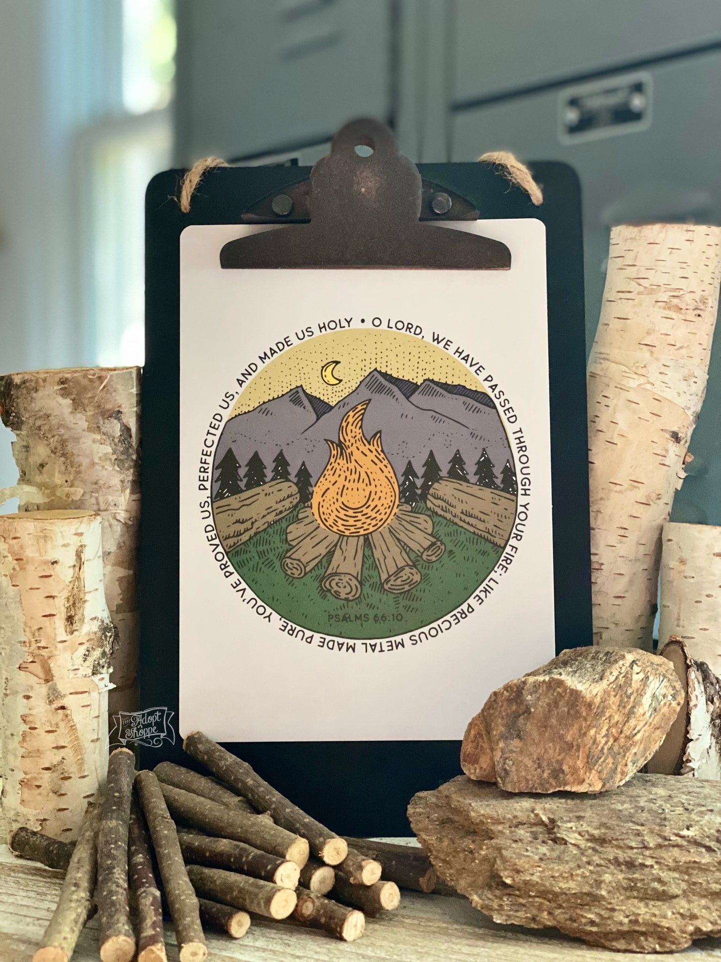 refiner’s fire - made pure like precious metal - gold (Psalms 66:10) 5"x7" print