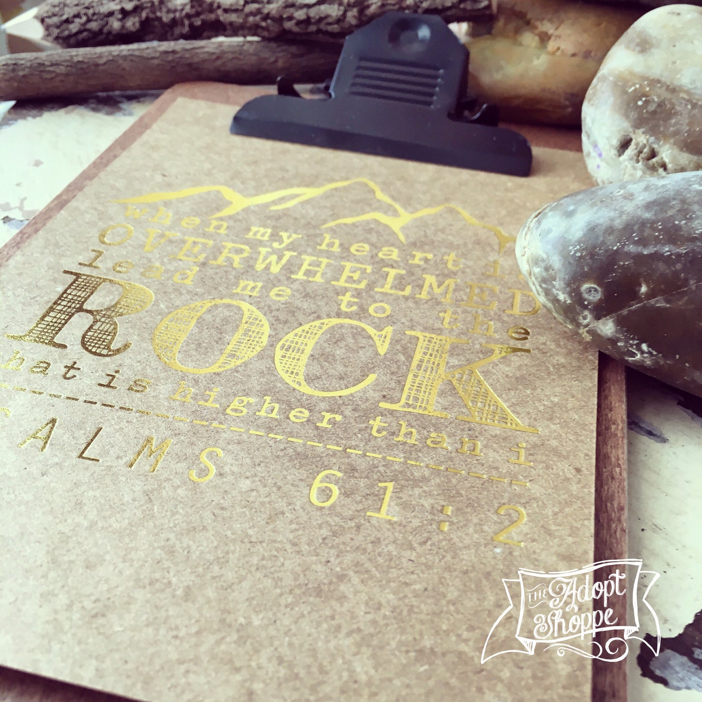 lead me to the ROCK gold foil 5"x7" print