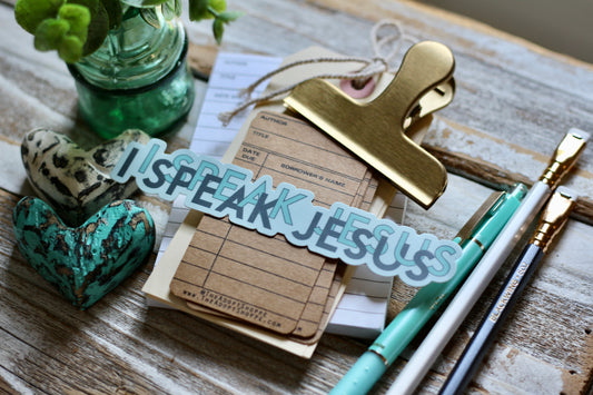 i speak JESUS vinyl sticker