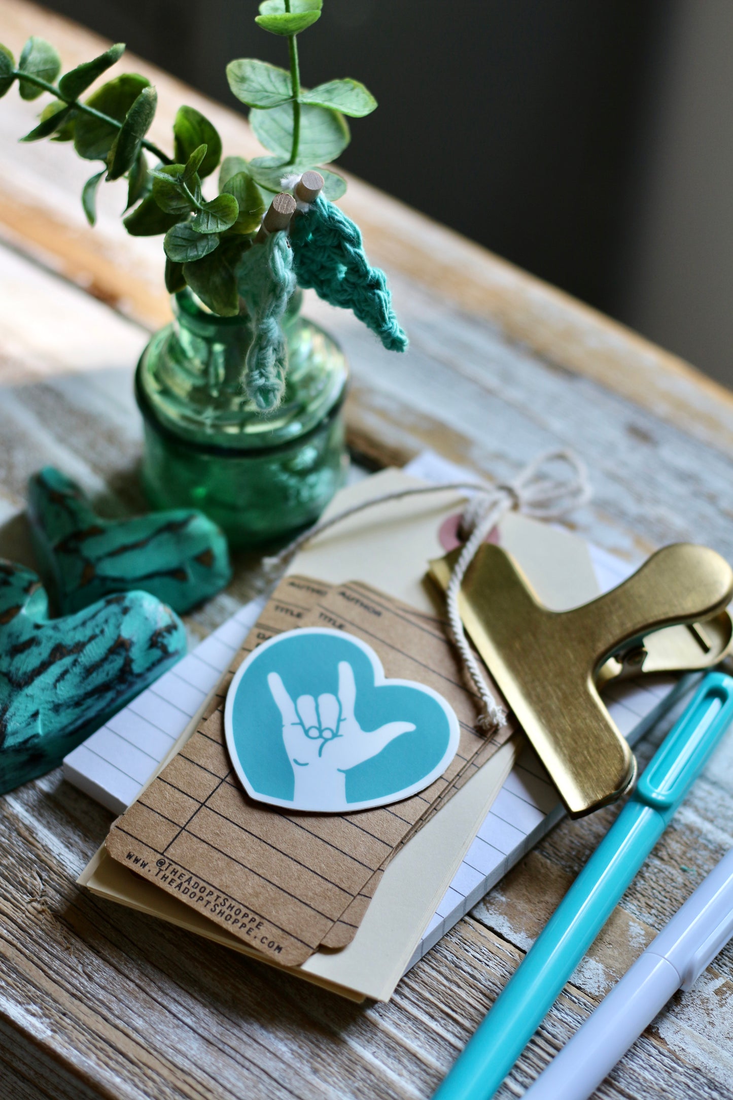 I LOVE YOU sign language ASL finger spelling vinyl sticker