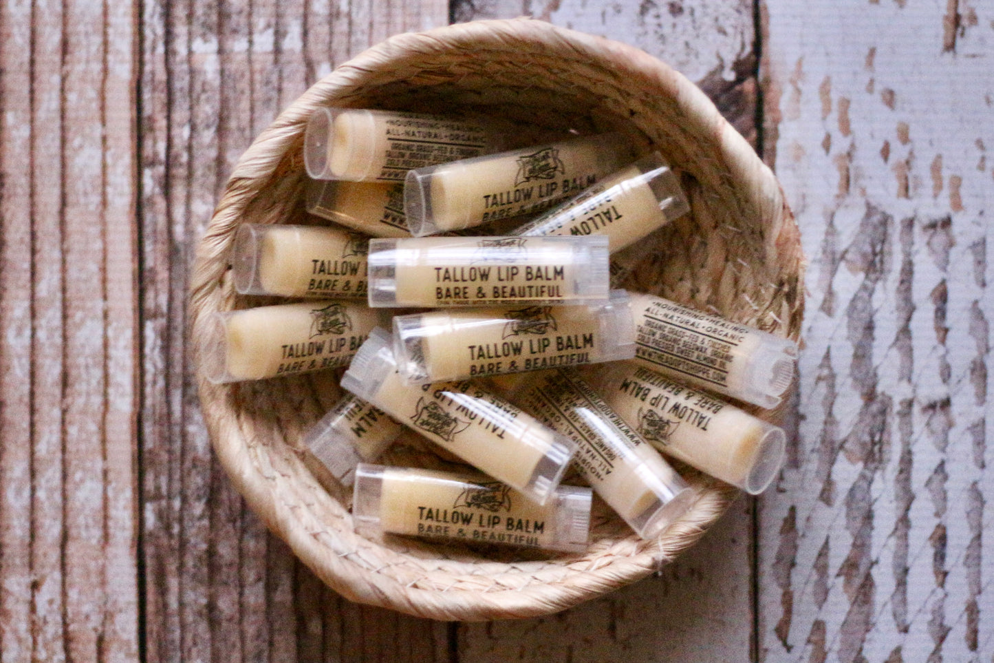 4 pack tallow lip balm (choose your flavors)