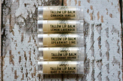 4 pack tallow lip balm (choose your flavors)