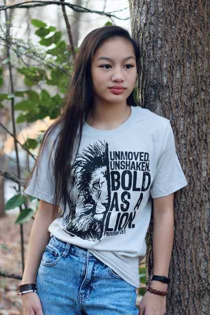 bold as a lion unisex cotton t-shirt