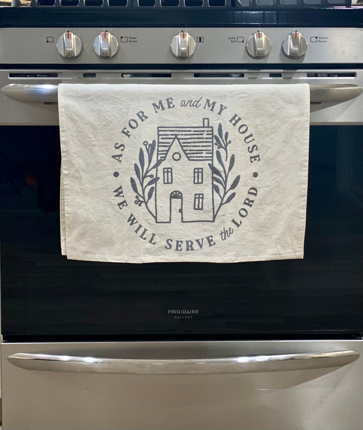as for me and my house we will serve the Lord cotton tea towel