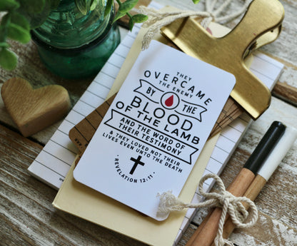 Blood of the Lamb + word of their testimony #TheAdoptShoppecard