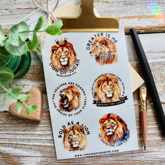 LION waterproof vinyl sticker decal sheet