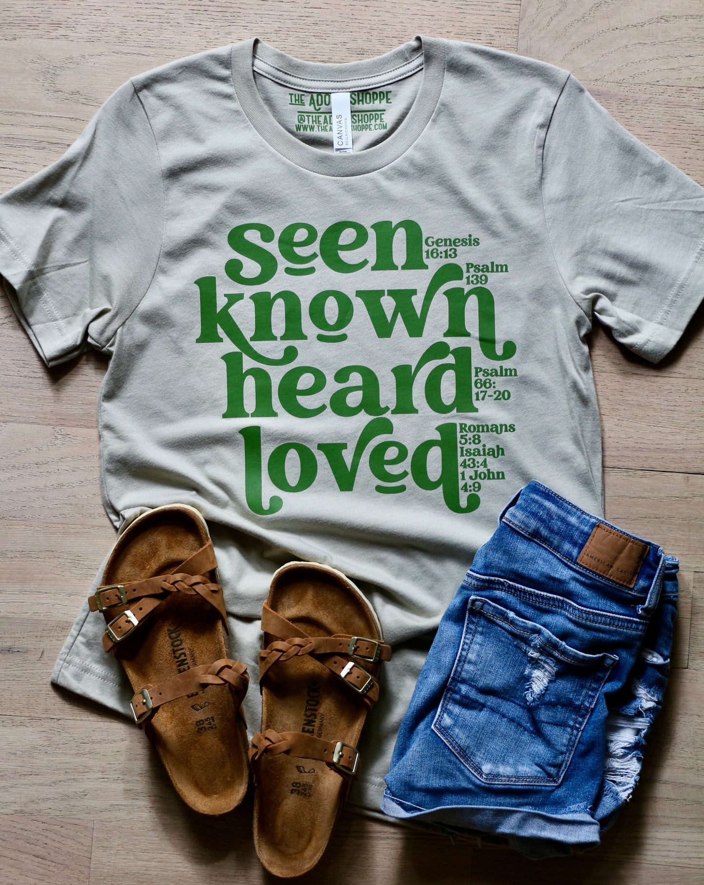 SEEN KNOWN HEARD LOVED unisex cotton t-shirt