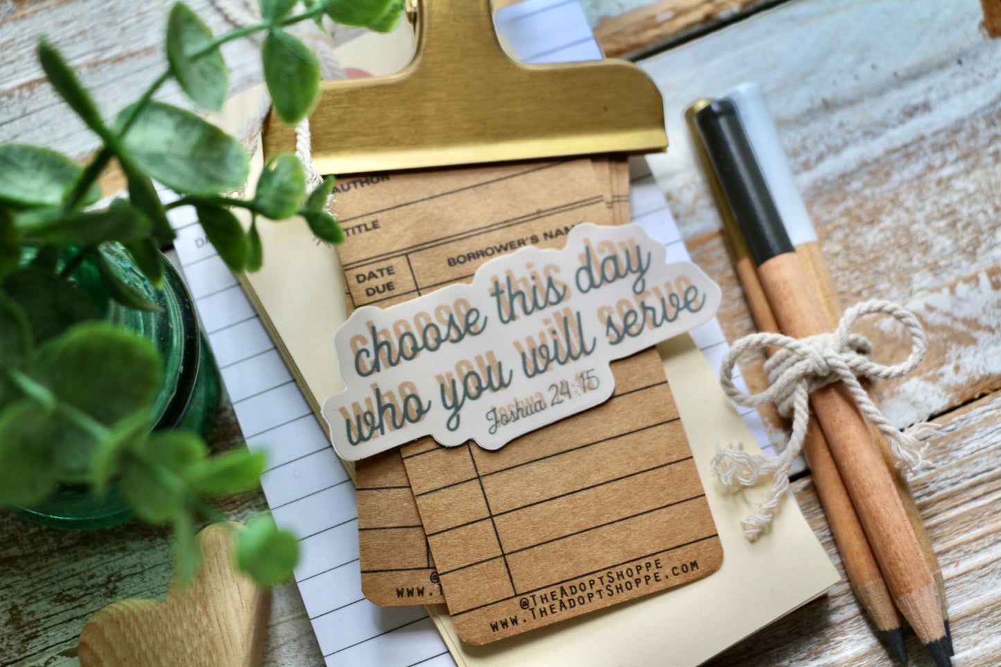 choose this day who you will serve waterproof vinyl sticker decal