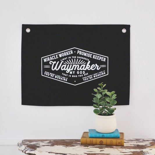 waymaker canvas wall flag