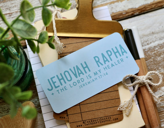 Jehovah Rapha - the Lord is my healer #TheAdoptShoppecard
