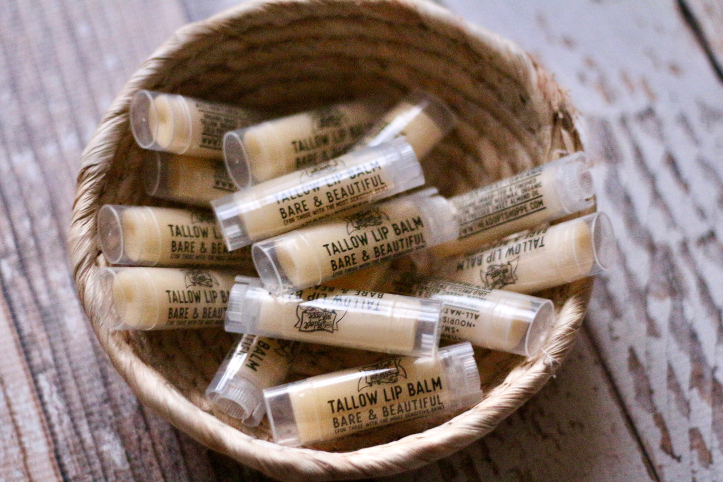 4 pack tallow lip balm (choose your flavors)