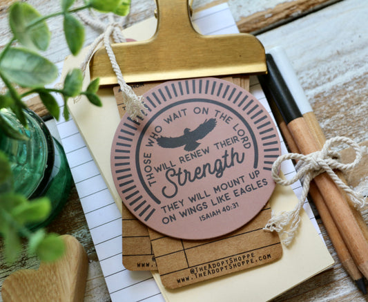 wait on the Lord - renew strength - eagle #TheAdoptShoppecard