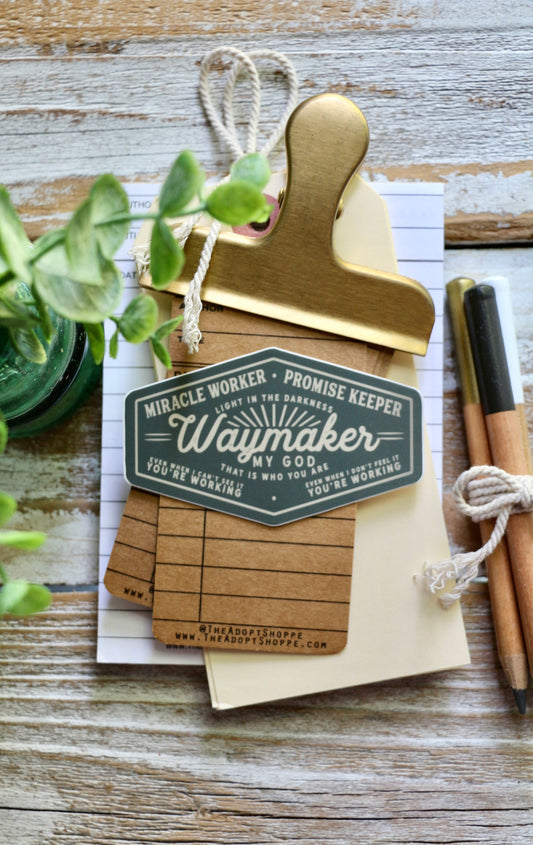 waymaker army green waterproof vinyl sticker decal