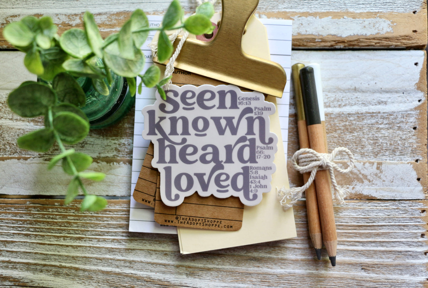 seen. known. heard. loved. waterproof vinyl sticker decal